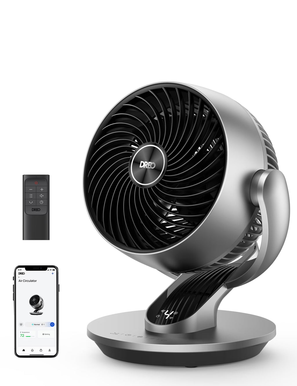 2026 NewDreo 10.24 in 4-Speed Oscillating 343 CFM Air Circulator Fan