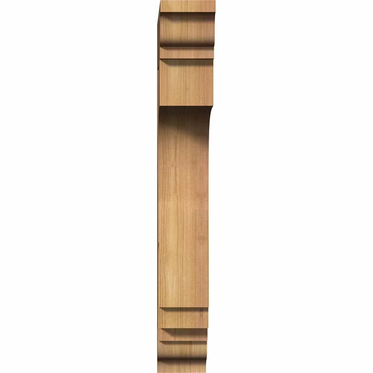 2026 NewEkena Millwork 4"W x 18"D x 18"H Thorton Traditional Rough Sawn Bracket, Western Red Cedar