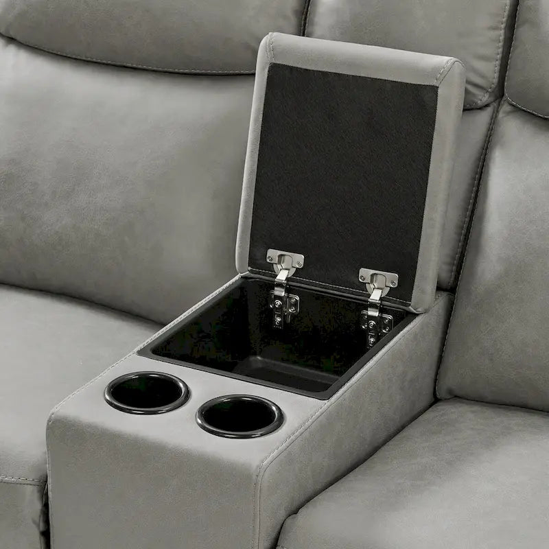 2026 Conjunto reclinable de 2 piezas estilo transicional, gris