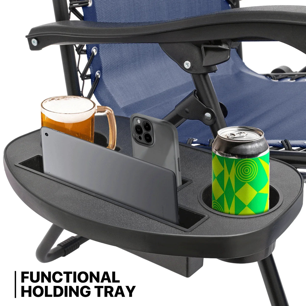 2026 NewMoNiBloom Zero Gravity Chairs Set of 2, Folding Outdoor Patio Beach Recliner with Canopy Shade & Headrest, Black