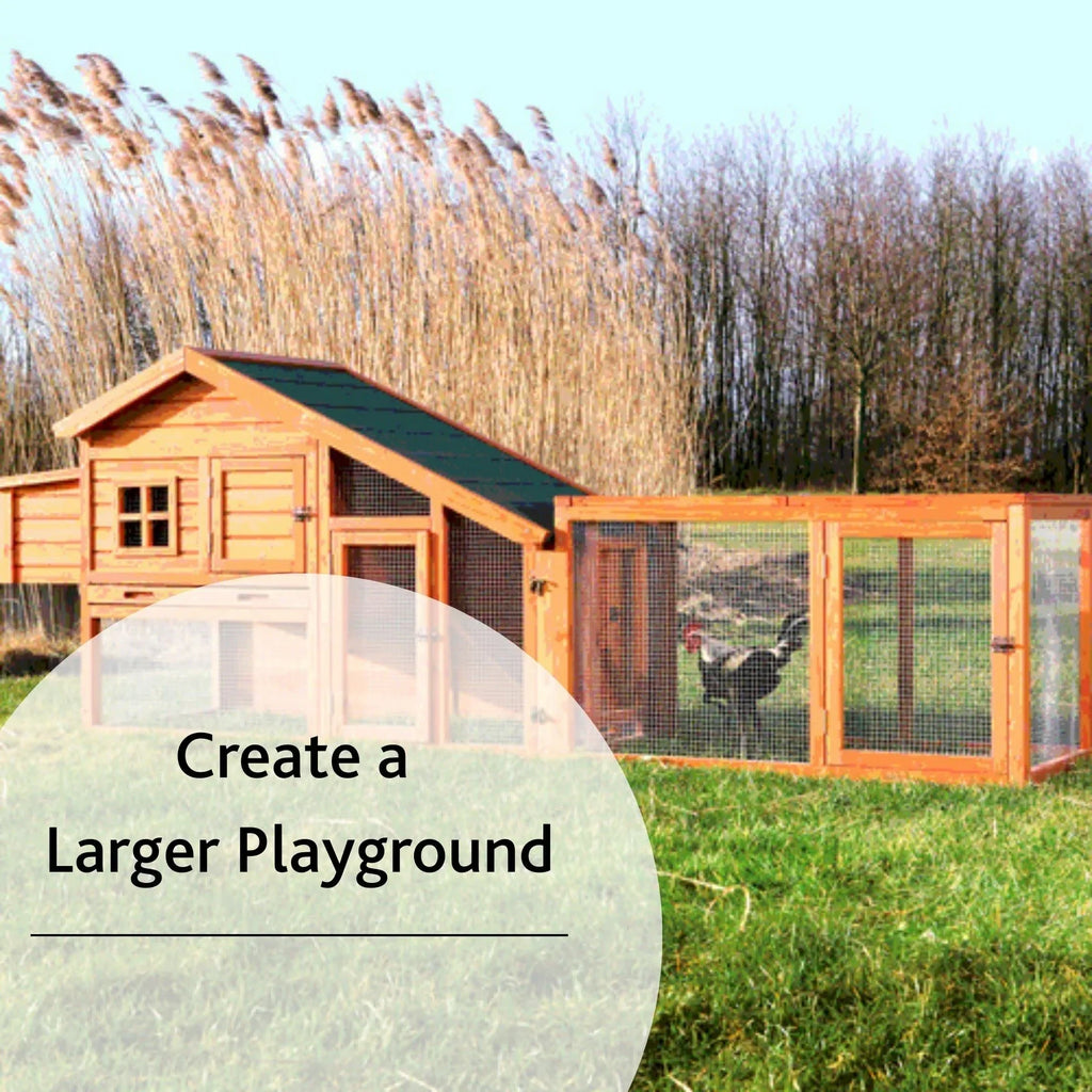 2026 NewTRIXIE Weatherproof Outdoor Wooden Chicken Coop with 2 Nesting Boxes & Run, Brown