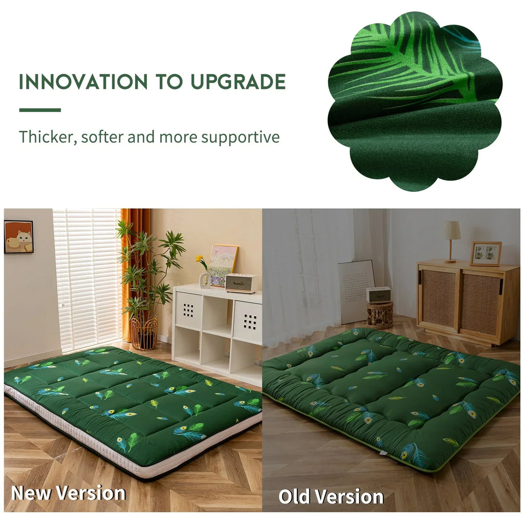 2026 NewExtra Thick Futon Floor Mattress, Padded Japanese Folding Roll Up Mattress Sleeping Pad, Foldable Camping Portable Mattress Shikibuton