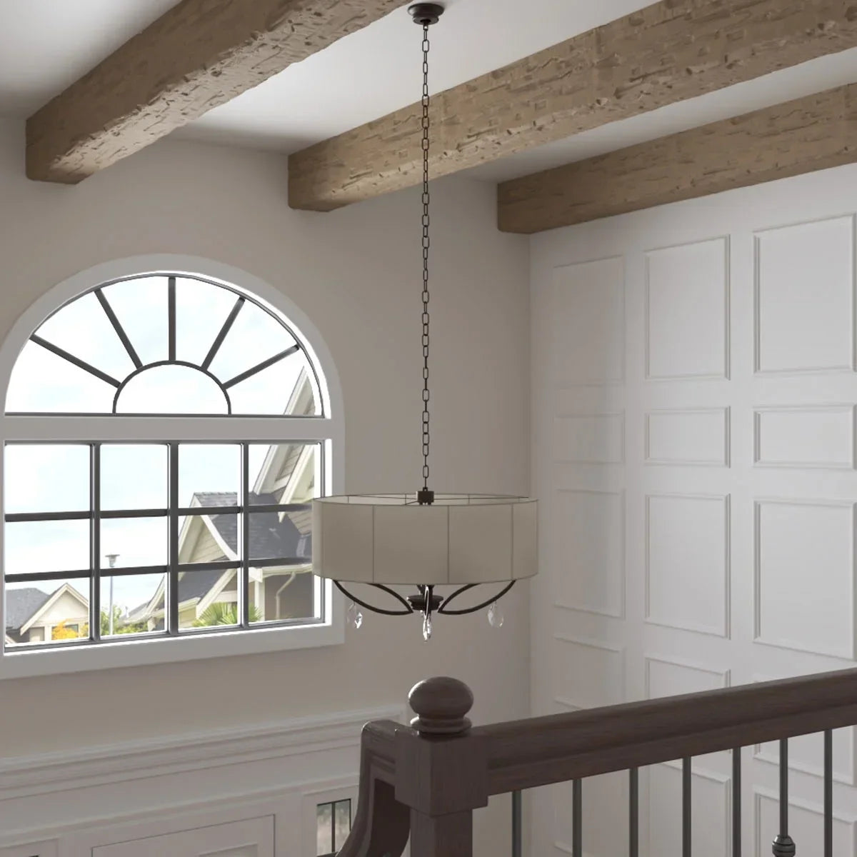 2026 NewEkena Millwork 3 1/2"W x 3 1/2"H x 120"L 3-Sided (U-Beam) Salvaged Timber HeritageTimber Faux Wood Ceiling Beam, Kona Brown