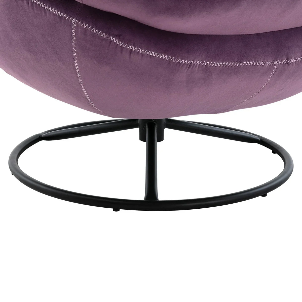 2026 NewVelvet Swivel Accent Chair with Ottoman, Modern Chaise Lounge Chair with Metal Frame and Footstool, Comfy Armchair Reading Chair for Living Room Bedroom Office,Blue