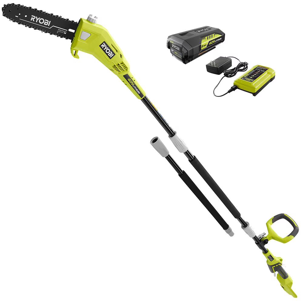 2026 NewRYOBI Cordless Battery Pole Saw with 2.0 Ah Battery and Charger