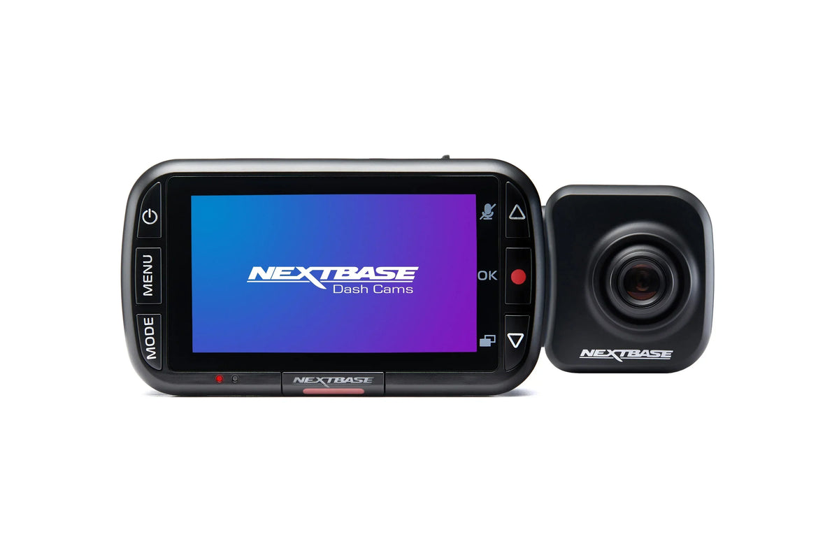 2026 NewNextbase 222X Compact Dual Dash Cam Front & Rear 2.5" HD IPS Screen, 1080p Full HD, 6 Layer Lens, Black, 0.17 lbs assembled.