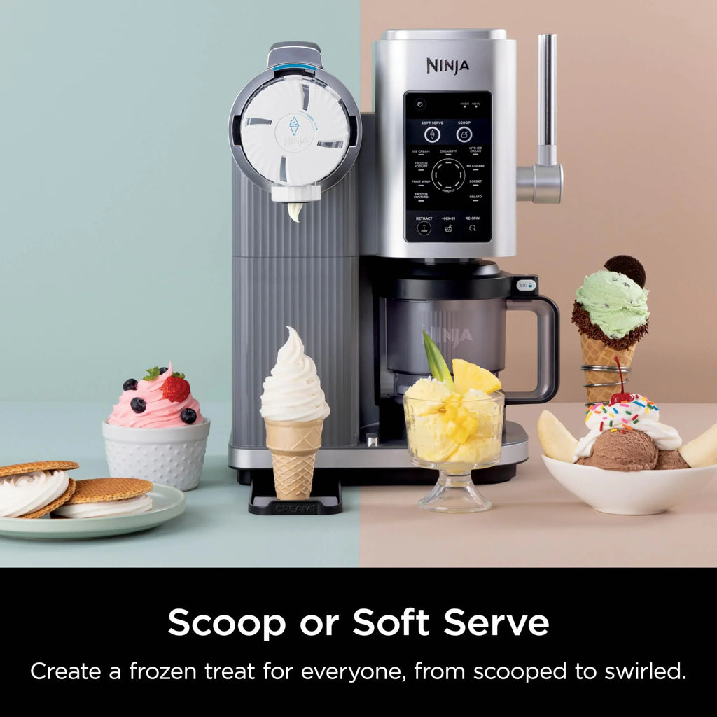2026 NewOpen Box Ninja Swirl-Creami Soft-Serve Maker - SILVER ONE SIZE