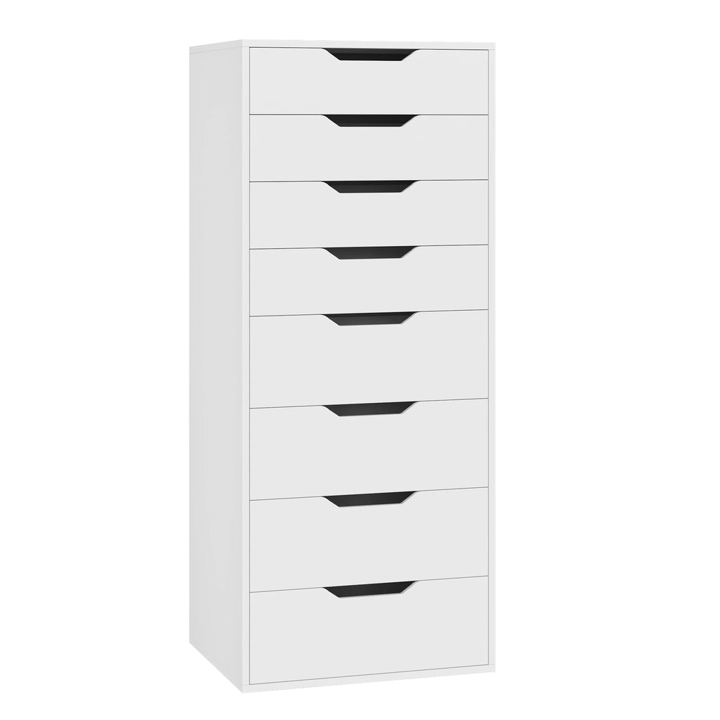 2026 NewHomfa Vertical 8 Drawer Dresser, 44.5""H Modern Drawers Dresser for Bedroom Living Room, White