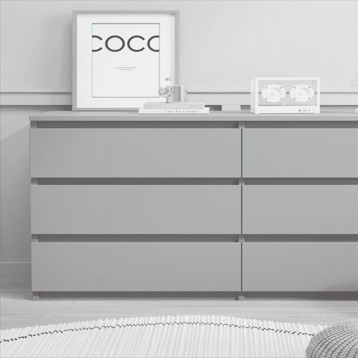 2026 NewResenkos Modern Mid Century 6 Drawer Wide Dressers Chests for Bedroom, Chest of Drawer Organizer Grey