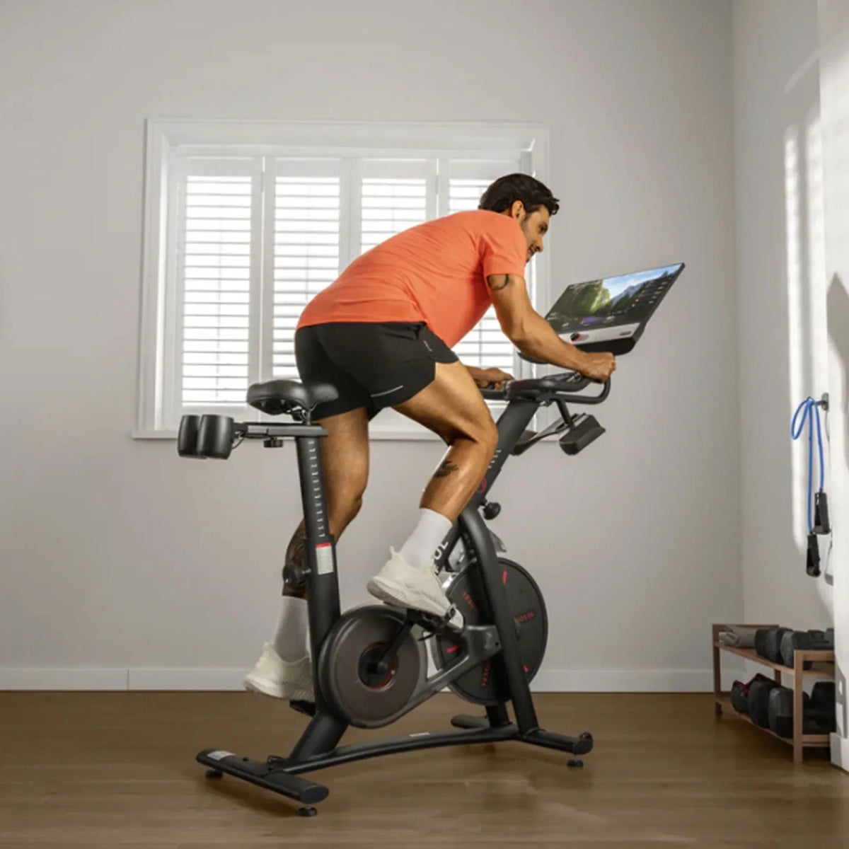 2026 NewYESOUL G1 Plus Magnetic Exercise Bike with 21.5" Rotating HD Screen, 100 Resistance Levels, Silent Drive, Vented Seat, Home Indoor Cycling