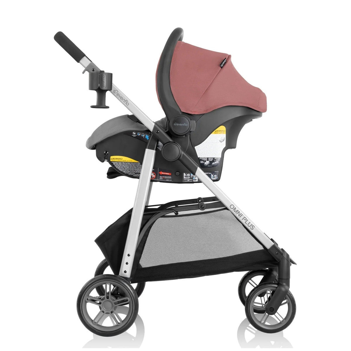 2026 NewEvenflo Omni Plus Modular Travel System with LiteMax Sport Infant Car Seat, Mylar Gray, Unisex