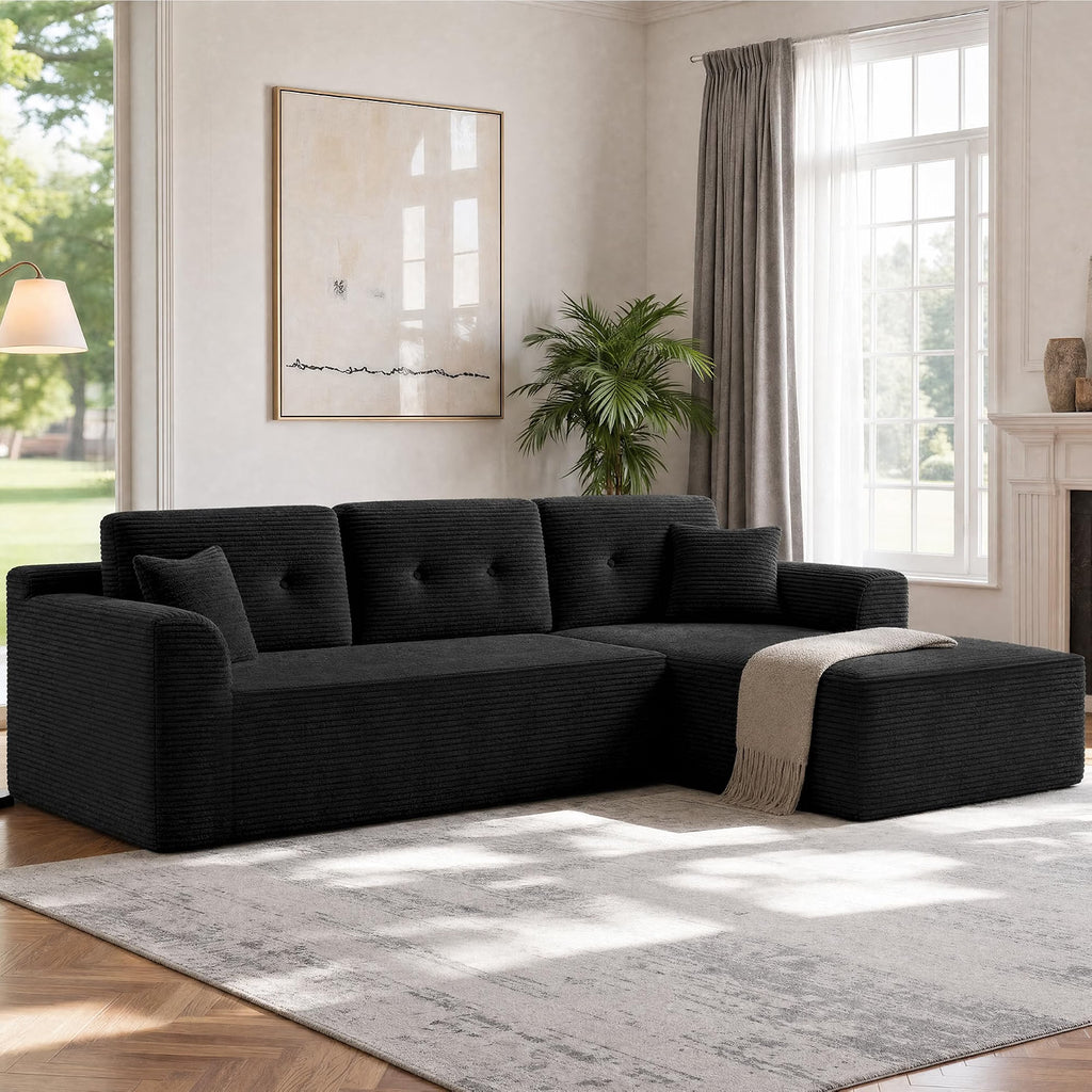 2026 VASAGLE Sofá Esquinero Sin Montaje, Sofá Modular de 244 cm