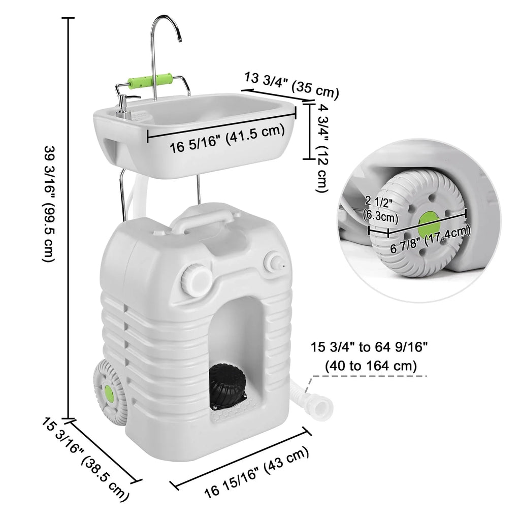 2026 NewHand Wash Station Portable Wash Sink Basin Stand 12 Gallon 45L Camping Garden