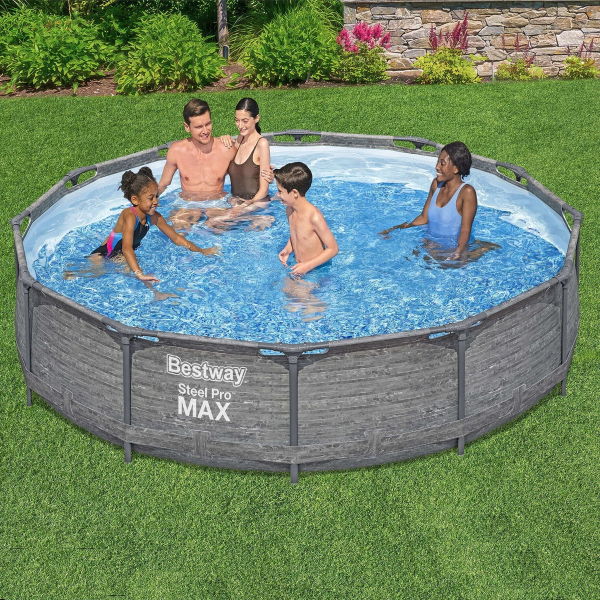 2026 NewBestway Steel Pro MAX 12' x 30" Above Ground Outdoor Swimming Pool Set