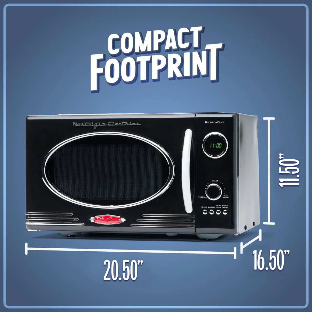 2026 NewNostalgia Retro Microwave for Countertop 0.9 cu ft Vintage Microwave, Ivory