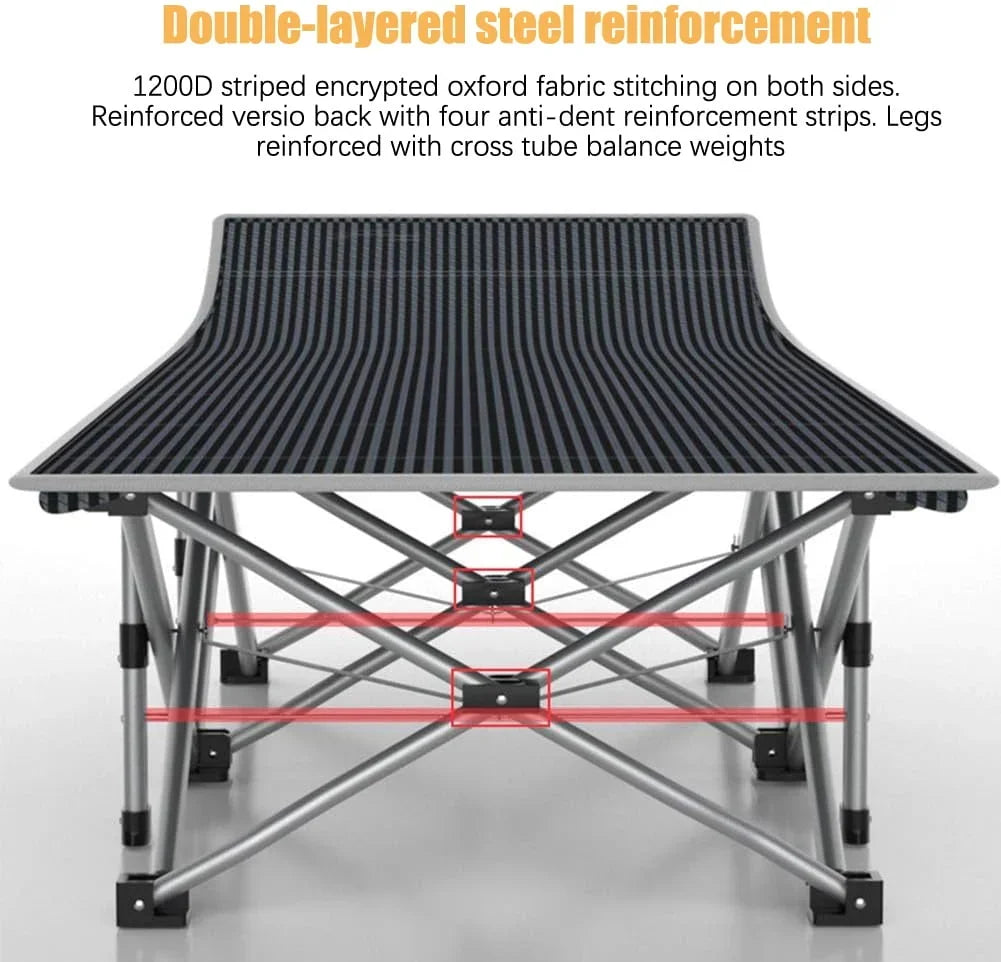 2026 NewSUGIFT 2 Pack Portable Folding Beds for Adults, Heavy Duty Outdoor Bed with Carry Bag