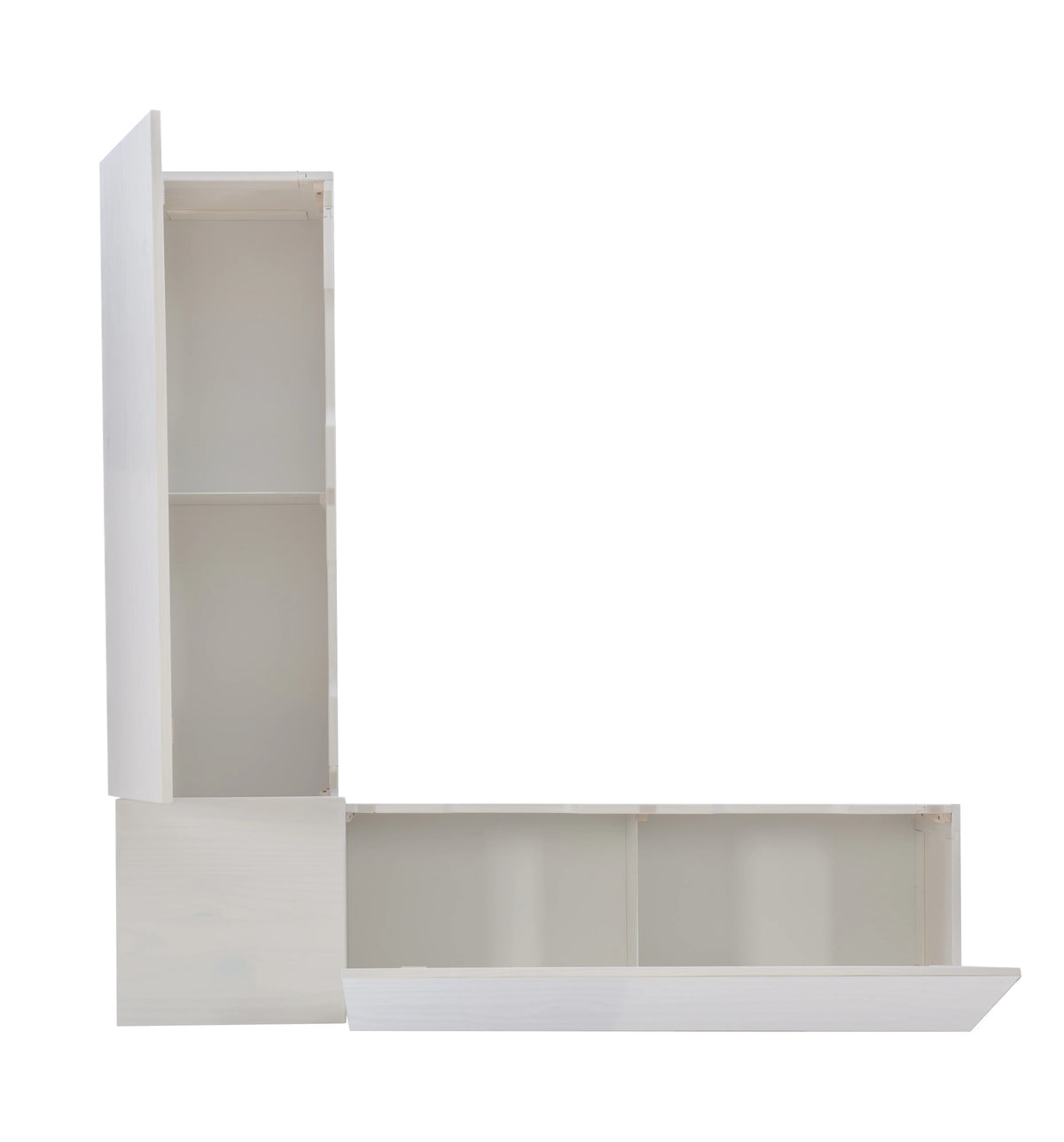 2026 NewLinon Romero Backless Corner Nook with Storage, 5-Piece Cushion Set, Natural/White/Beige