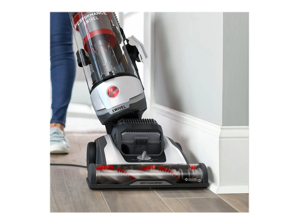 2026 NewHoover Bagless Upright Vacuum, High Performance, Pet Friendly, Swivel Design, with Dusting Brush, Extension Wand, HEPA Filter, Crevice & Upholstery Tool, 110 V Red/Grey