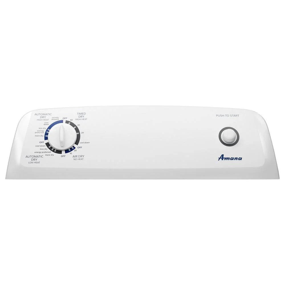 2026 NewAmana 6.5 cu ft 240 mV White Electric Automatic Dryer