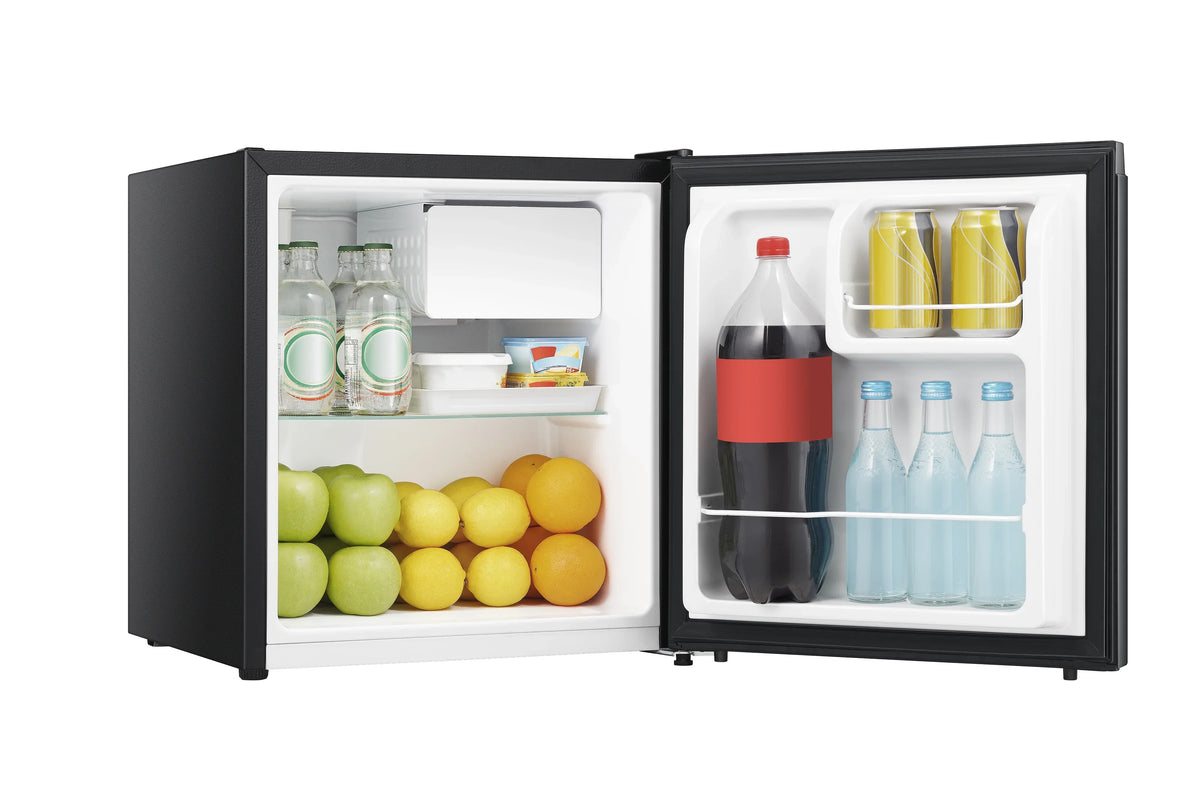 2026 NewHisense 1.6 Cu ft Single Door Mini Fridge, Black, Energy Star, 1 Year Warranty, WMS017M6XBE New