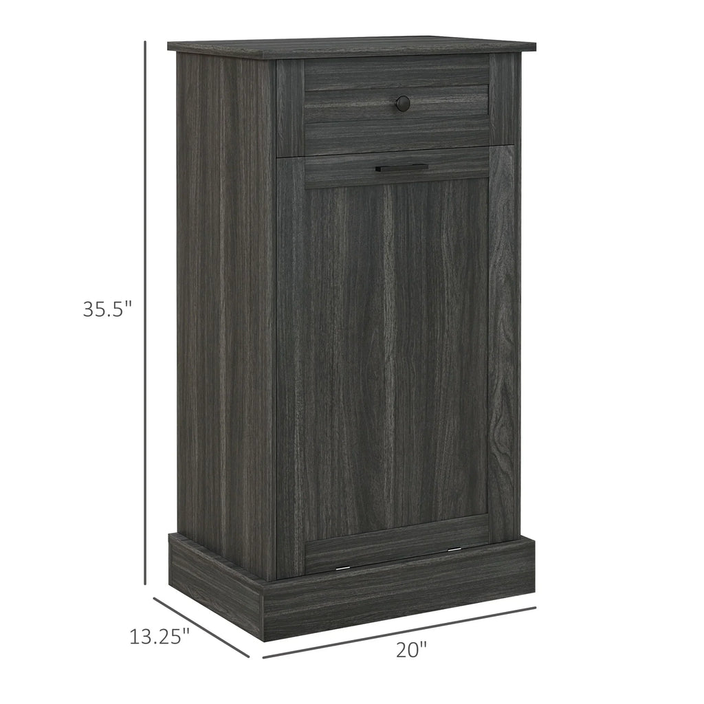 2026 NewHOMCOM Kitchen Tilt Out Trash Bin Cabinet, Free Standing Recycling Cabinet