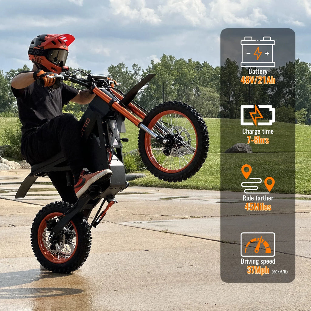 2026 NewTUTTIO Soleil01 Electric Dirt Bike For Adults,48V 21Ah 200N.m,2000W Motor,Max 37Mph,Maximum Range 45 Miles,Dirt Bikes