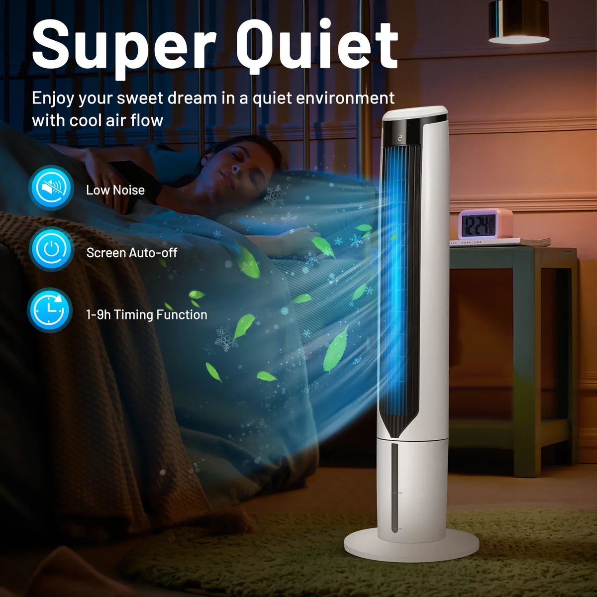 2026 NewGymax 41'' Tower Fan 3 in 1 Evaporative Air Cooler Humidifier w/ Remote Control