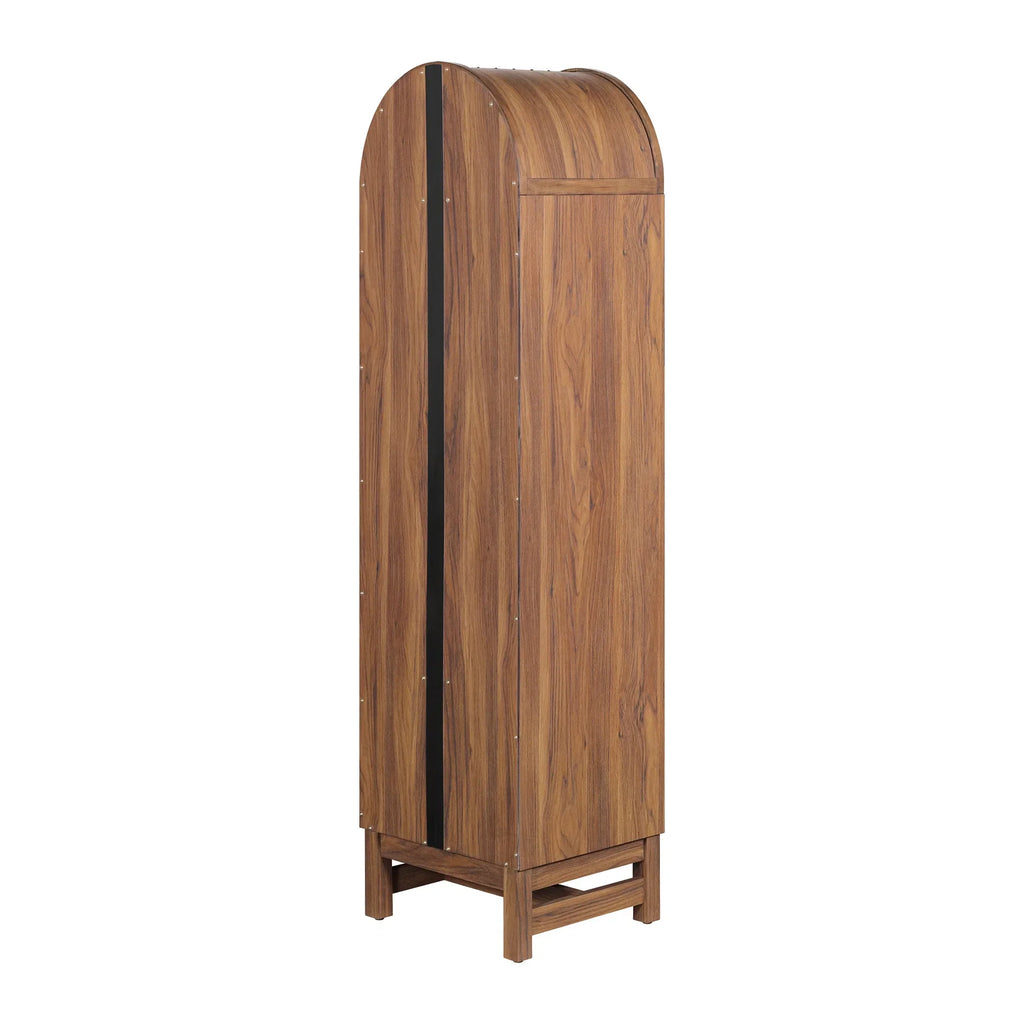 2026 NewBetter Homes & Gardens Juliet Narrow Arch Bookcase, Rich Black and Light Honey