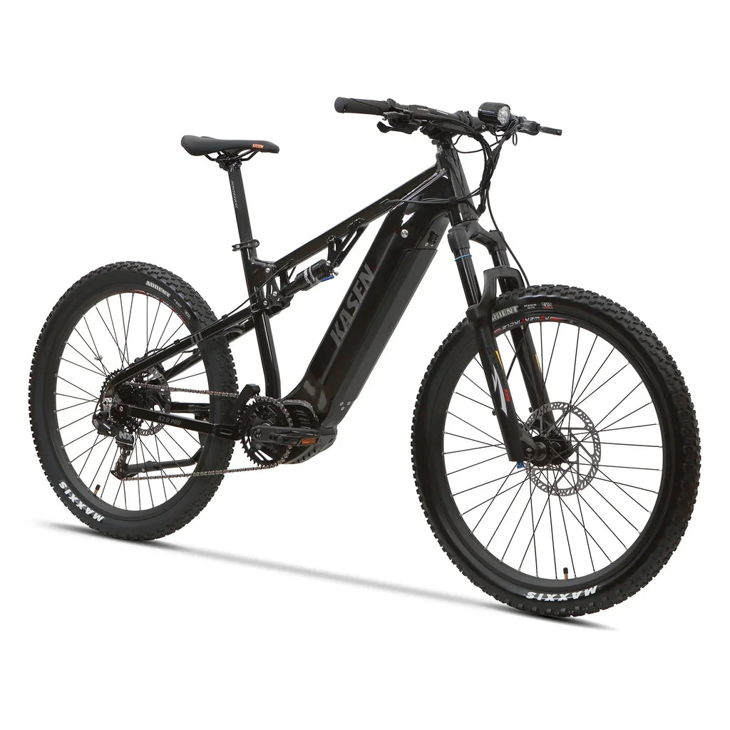 2026 NewKasen Electric Mountain Bike Mid-driven 500w 48v 15ah Full Suspension Throttle and Pedal Assist