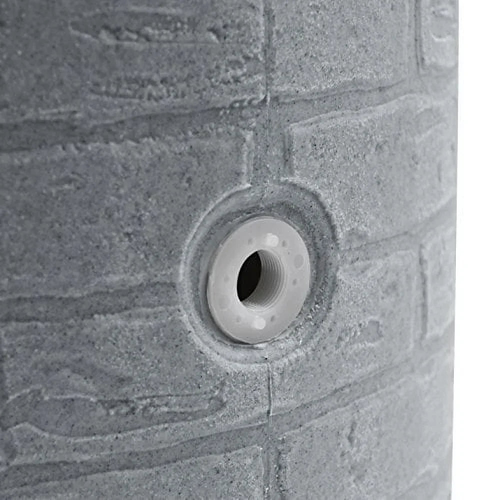 2026 NewGood Ideas IMP-D50-DAR Impressions Downton Rain Saver Rain Barrel, 50 Gallon, Dark Granite