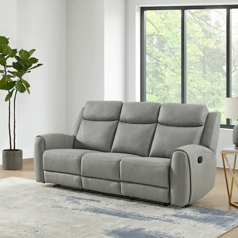 2026 Conjunto reclinable de 2 piezas estilo transicional, gris