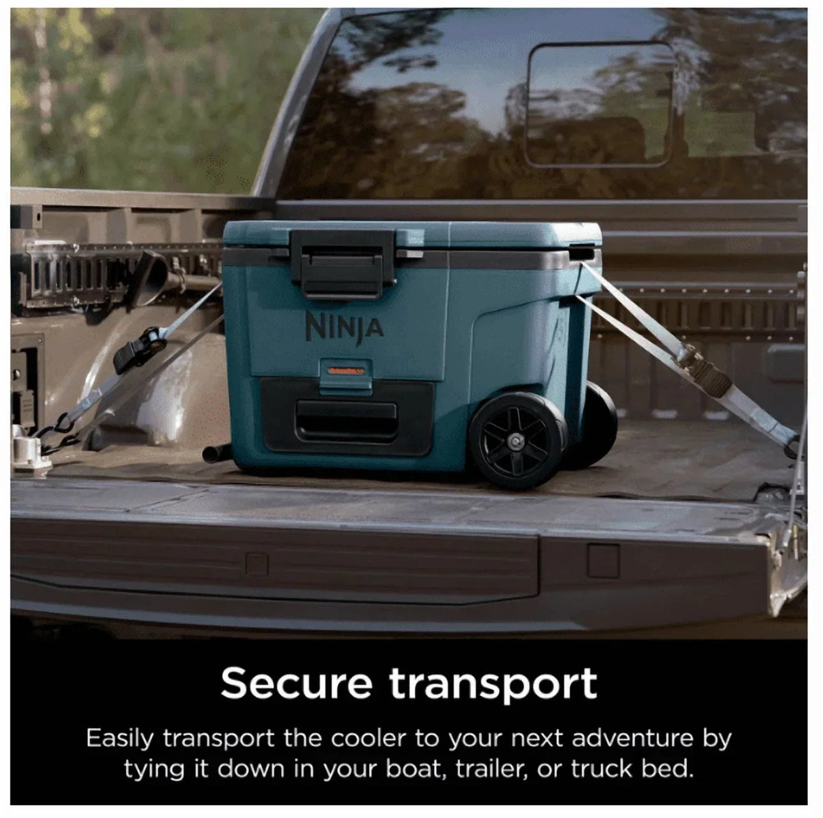2026 NewNinja | Cooler | FrostVault 45QT Cooler with Wheels | Insulated with Temp Dry Storage Drawer | Keeps Ice Cold for Days | for The Beach, Camping, Picnics & More | Ocean Blue | FB245AOB