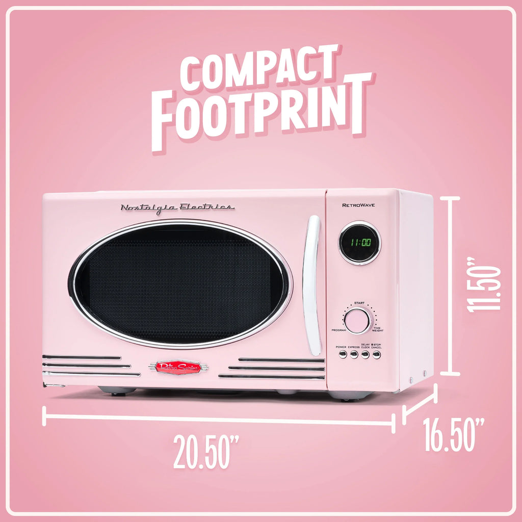 2026 NewNostalgia Retro Microwave for Countertop 0.9 cu ft Vintage Microwave, Ivory