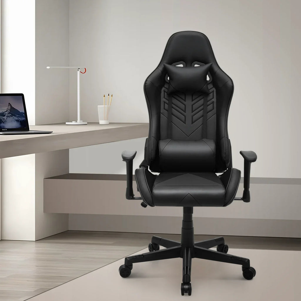 2026 NewMagshion Ergonomic Gaming Chair, Comfortable Gaming Chair, Computer Chair Leather Desk Chair Adjustable Swivel Gaming Office Chair, Blue