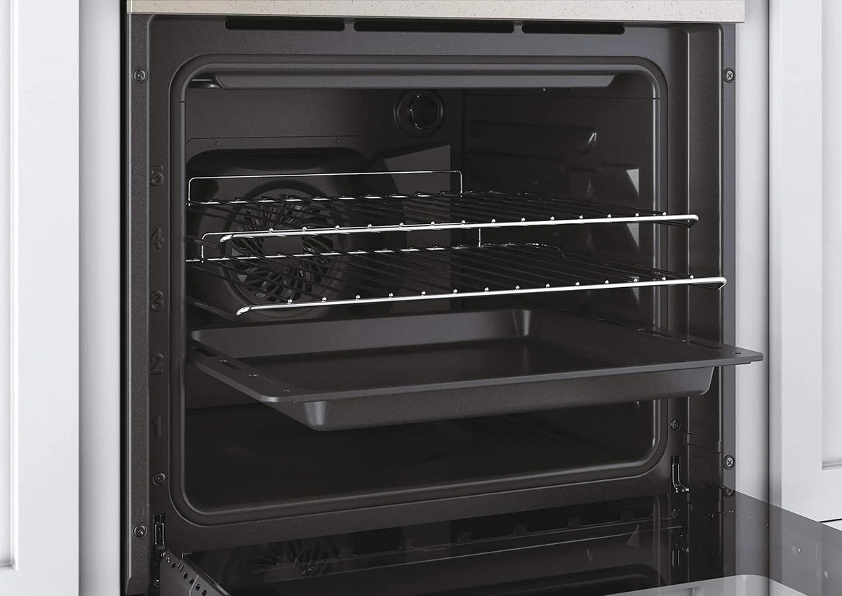 2026 Candy FCC603NAV - Horno eléctrico empotrable, ventilado, capacidad 65 litros, multifunción y función pizza, 8 programas, 56,8 x 59,5 x 59,5 cm, estilo rústico, avena, clase A