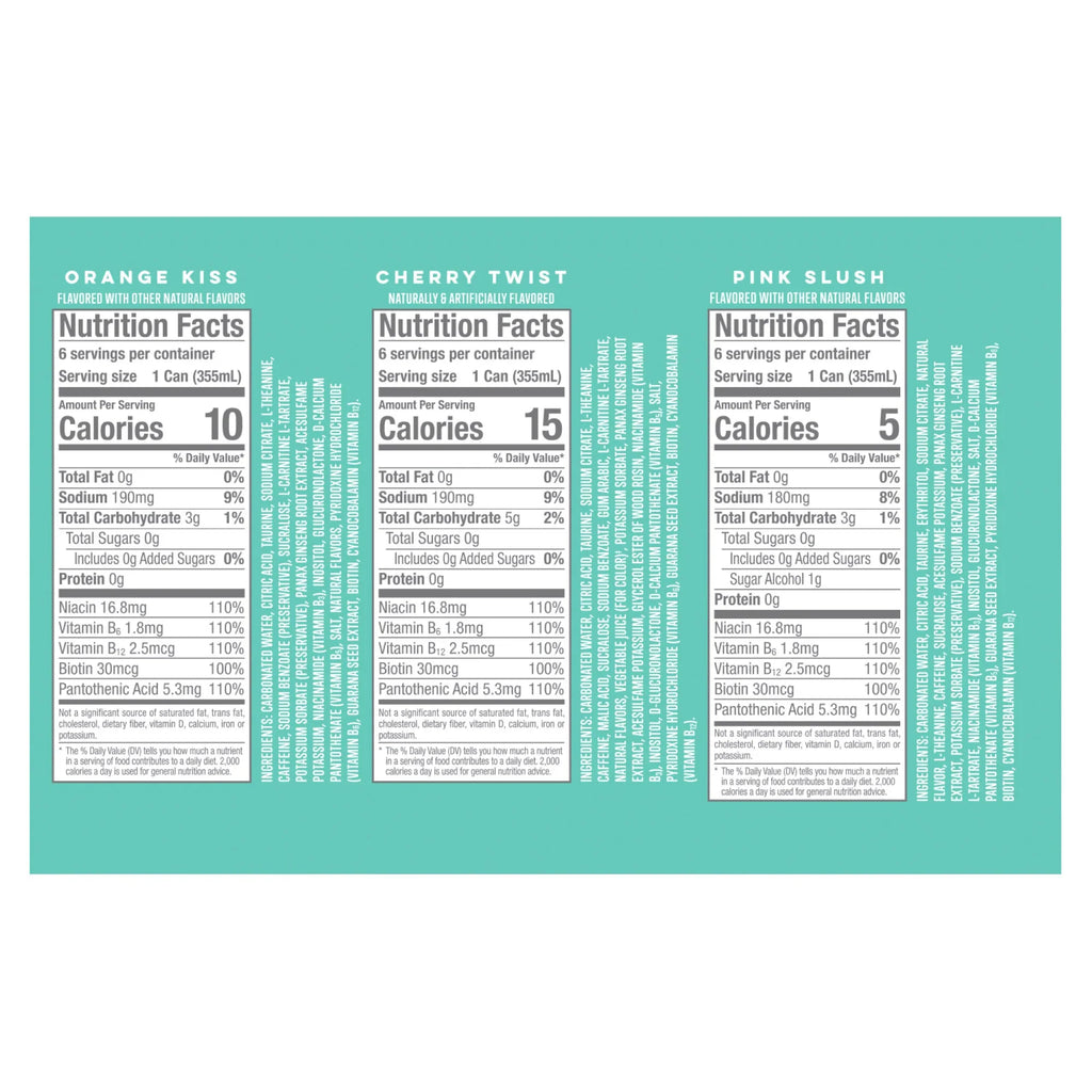 2026 NewAlani Nu Energy Drink, Variety Pack, 12 fl oz, 18-count