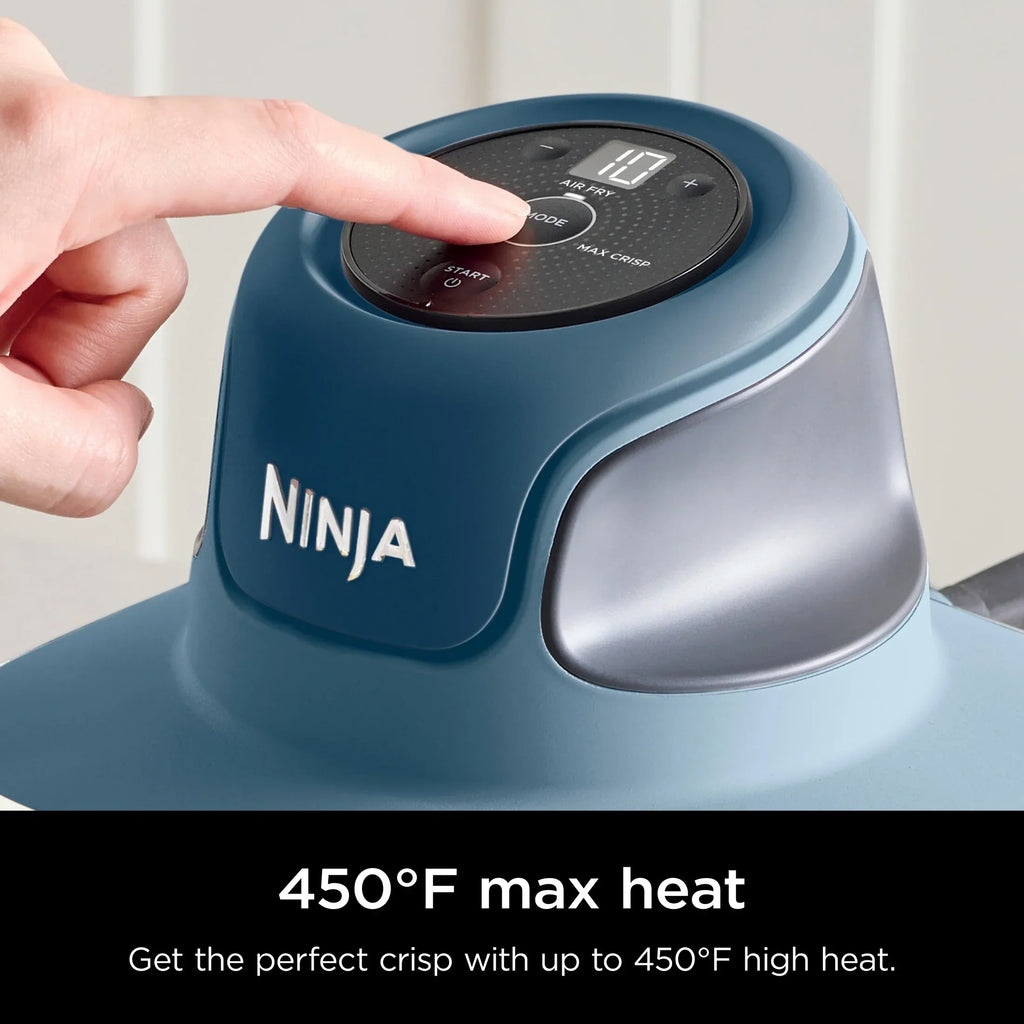 2026 NewNinja Crispi 3-in-1 Portable Glass Air Fryer Cooking System, 1500W, 4-Qt & 5-Cup TempWare Glass Containers with Storage Lids, Microwave, Freezer & Dishwasher Safe, White, FN100WH