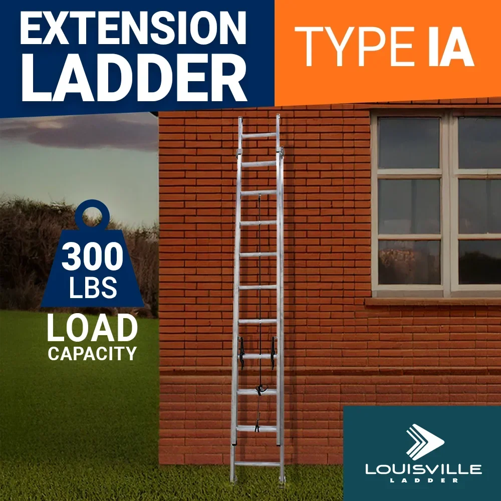 2026 NewLouisville Ladder 32-Foot Aluminum Extension Ladder, 300-Pound Load Capacity, Type IA, AE2232