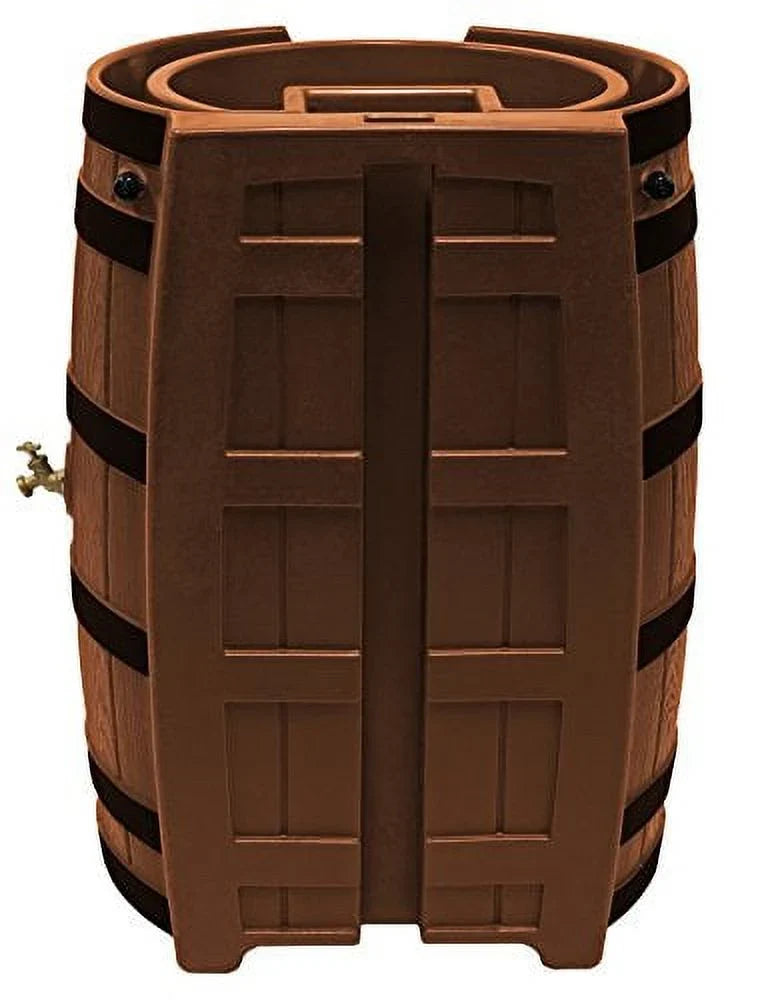 2026 NewGood Ideas Rain Wizard 65 Gallon Rain Barrel with Darkened Ribs - Terra Cotta