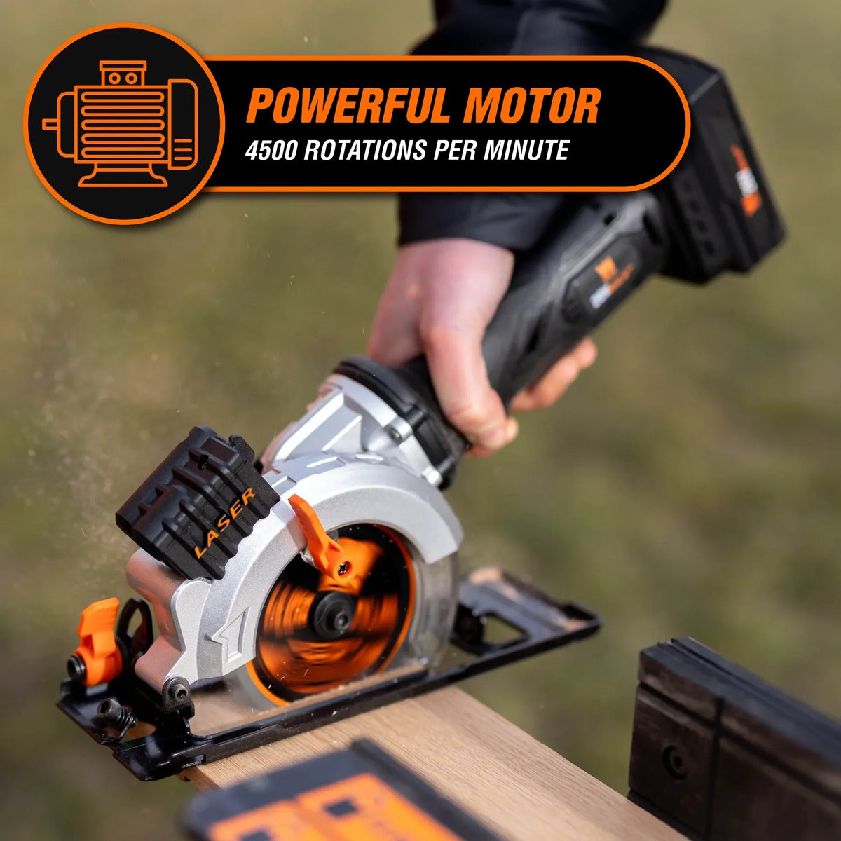 2026 NewWEN 20V Max 4-1/2-Inch Cordless Mini Circular Saw with 2.0Ah Battery and Charger