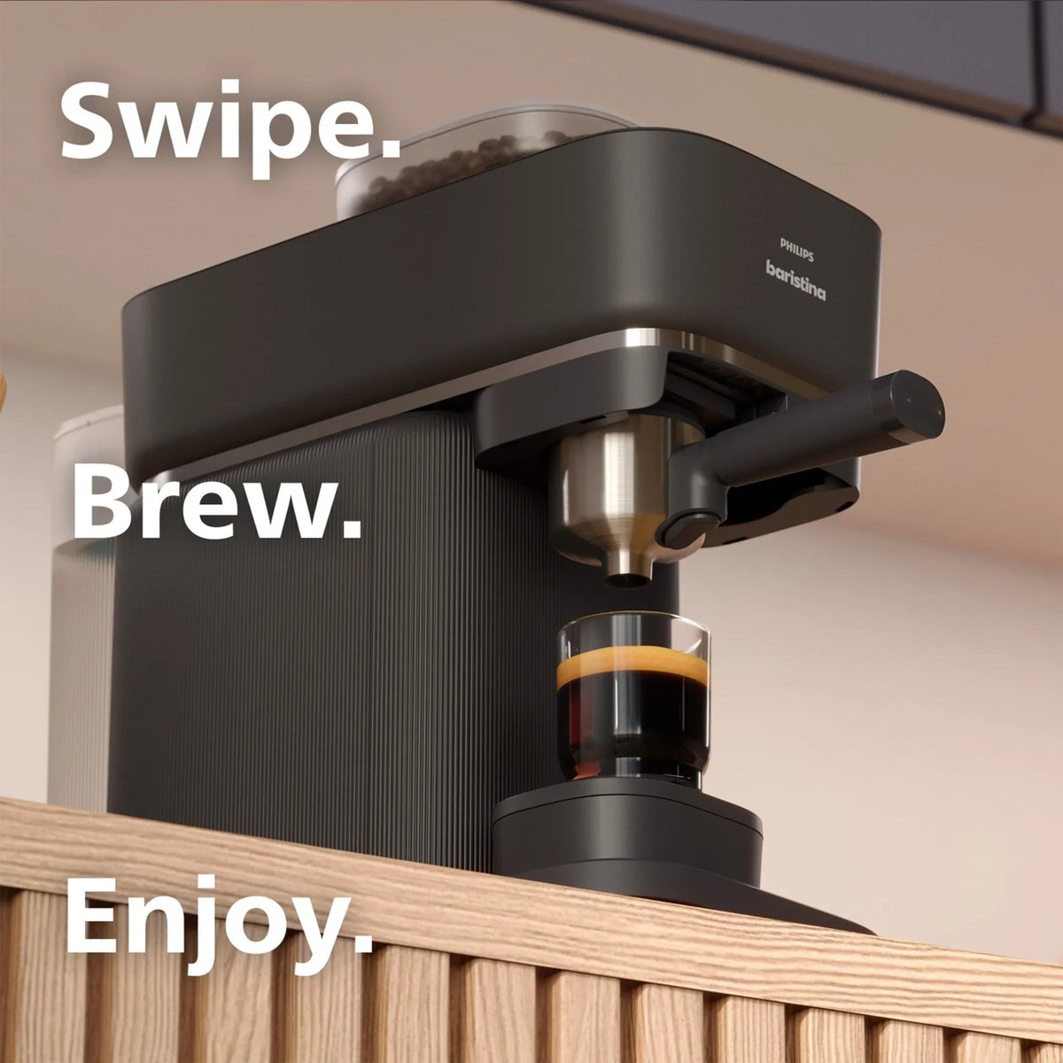 2026 NewPhilips Baristina Automatic Espresso Machine, Milky White