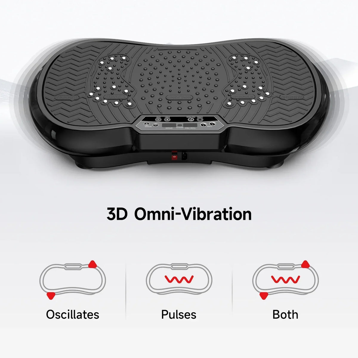 2026 NewLNOW Full Body Vibration Plate Exercise Machine for Lymphatic Drainage, Muscle Toner with Bluetooth & Massage Pedals, Workout Vibration Platform for Home Fitness 400lbs