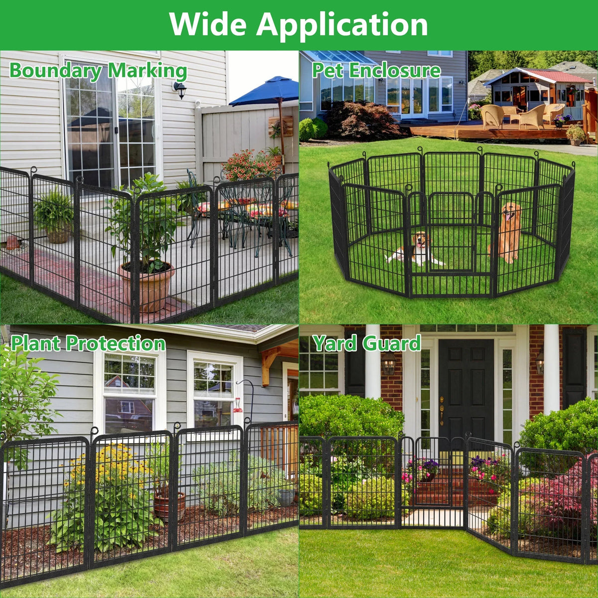 2026 NewGarden Fence with Gate Fencing No Dig Fence Panels 30ft(L)"32in(H) for Yard Animal Barrier Decorative Garden Fencing for Backyard Patio Garden Fences and Borders for Dogs