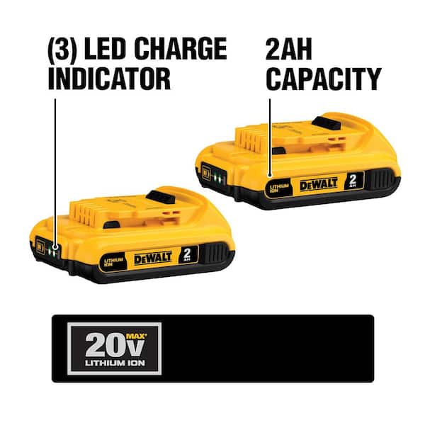 2026 New20V MAX Cordless 10 Tool Combo Kit with (2) 20V 2.0Ah Batteries, Charger, and Bag