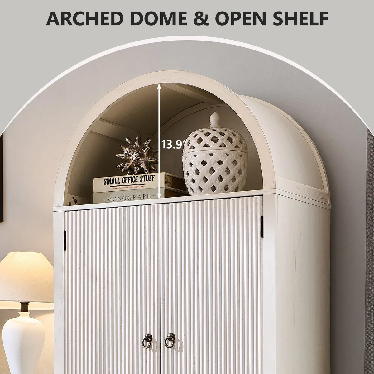2026 NewIFGET 71" Tall Arched Kitchen Pantry Storage Cabinet, Large Storage Cabinet with Adjustable Shelves, Pantry Cabinet for Kitchen, Dining Room
