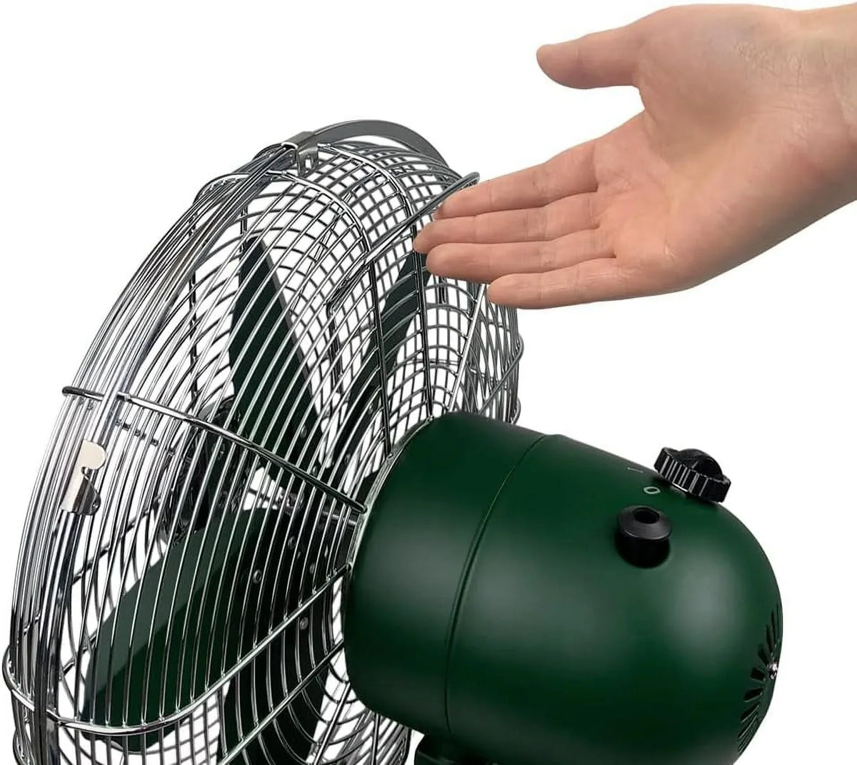 2026 NewGood Housekeeping Retro All-Metal Table Fan (92618) with 3 Speed Settings, Wide Oscillation, and Carrying Handle"