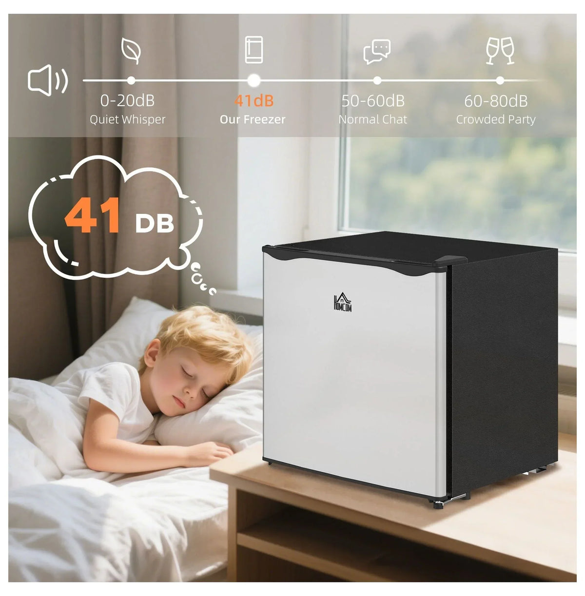 2026 NewMini Upright Freezer 1.1 Cu.Ft - Compact Silver Freezer, Removable Shelves, Low Noise, Adjustable Temperature - Ideal for Apartments, Dorms, Offices