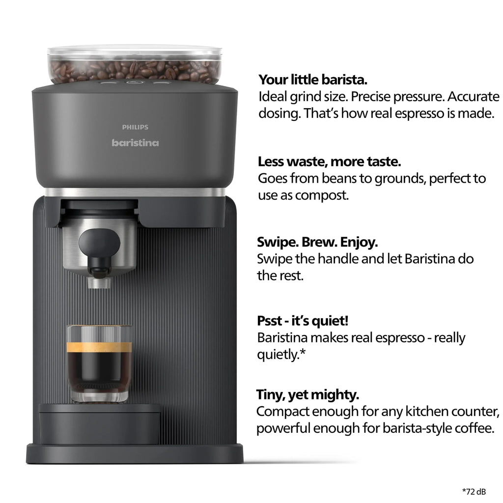 2026 NewPhilips Baristina Automatic Espresso Machine, Milky White