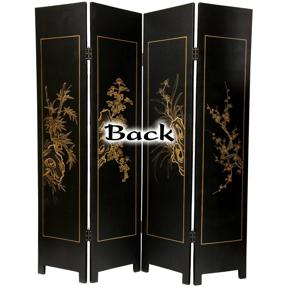 2026 NewHandmade Wooden 6-foot Four Seasons Flowers Room Divider (China)