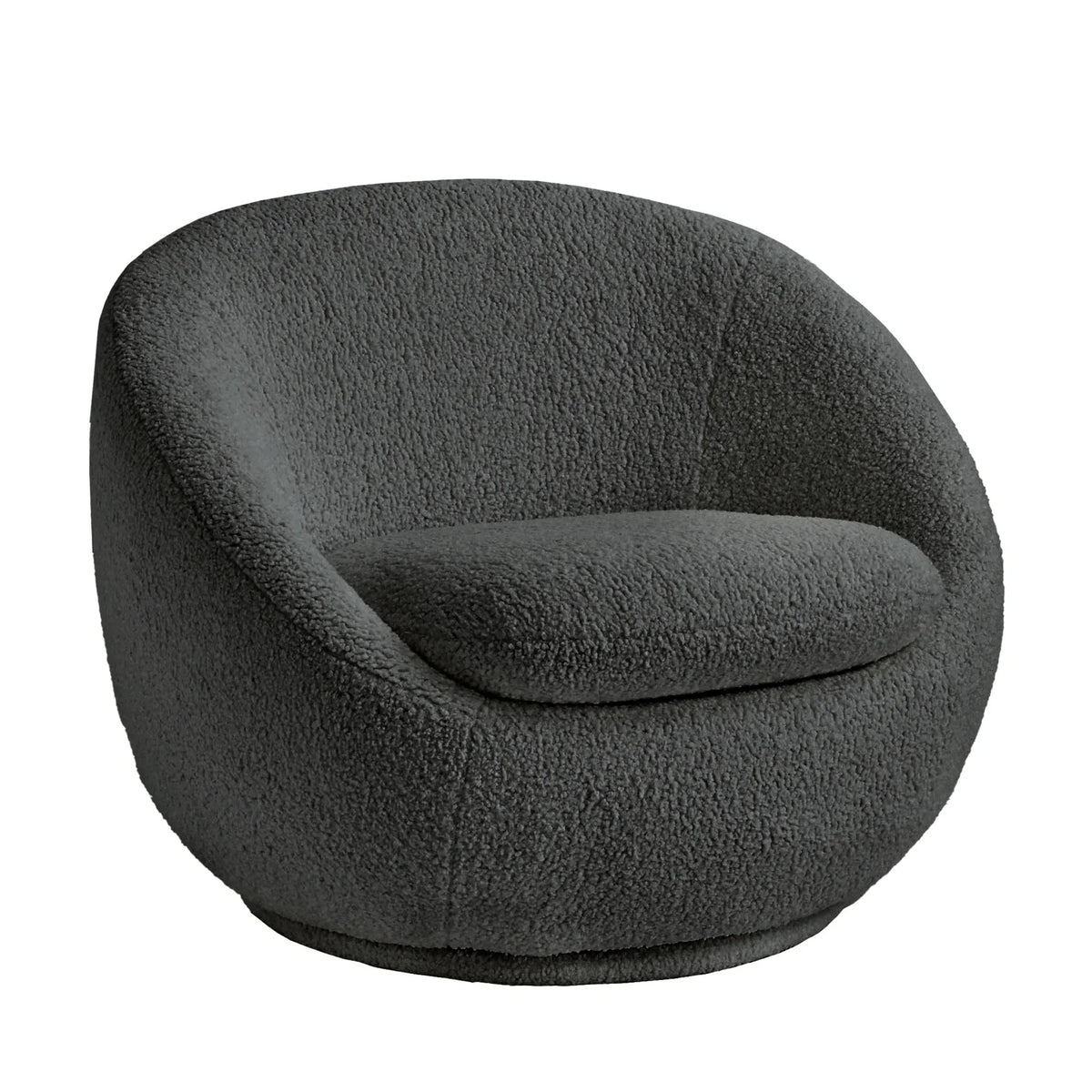 2026 NewBetter Homes & Gardens Mira Swivel Accent Chair, Cream Shearling